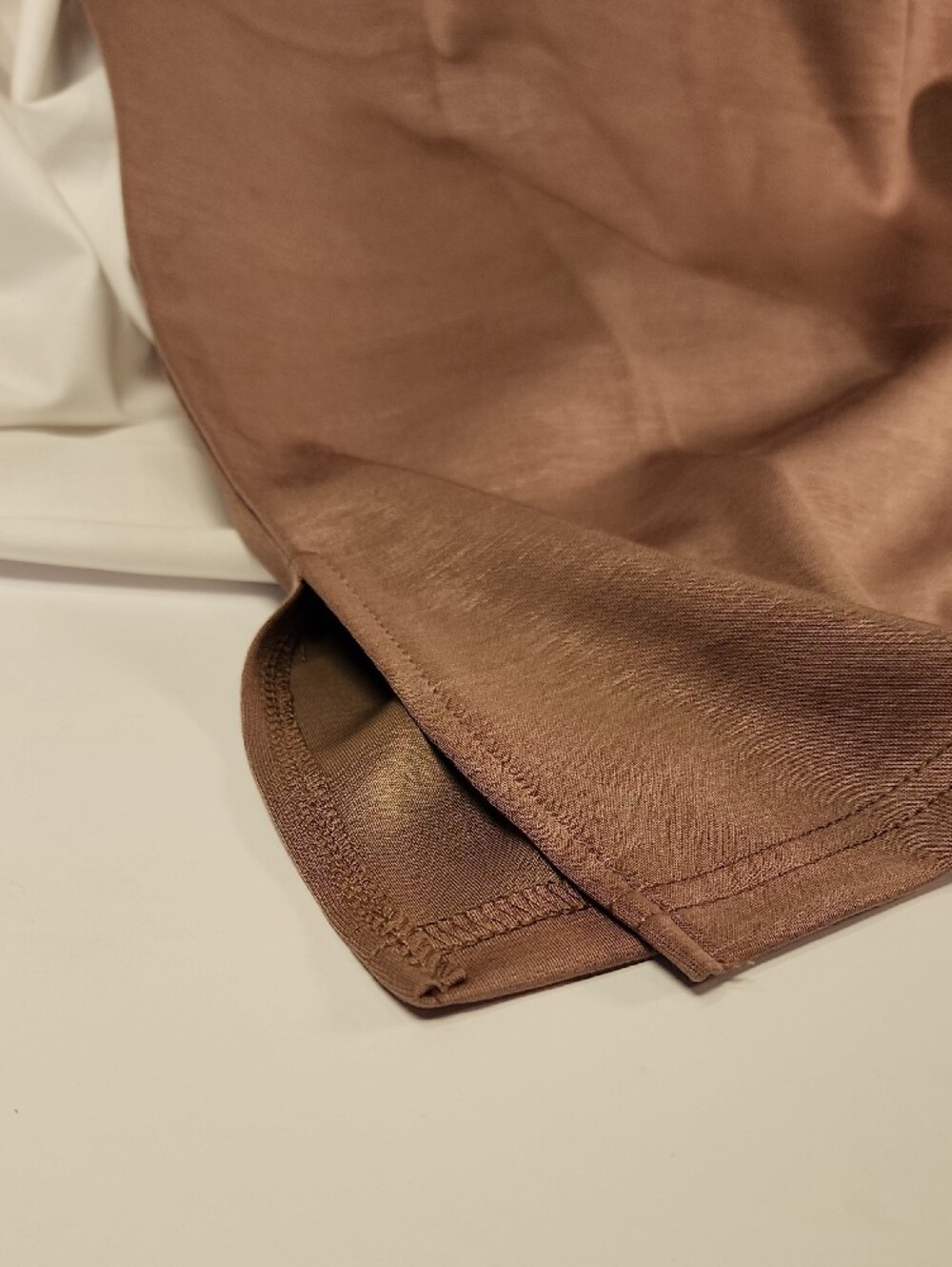 WIHOLL Mocha Brown Ribbed Detail Casual Lounge Set In Small - Picture 5 of 8
